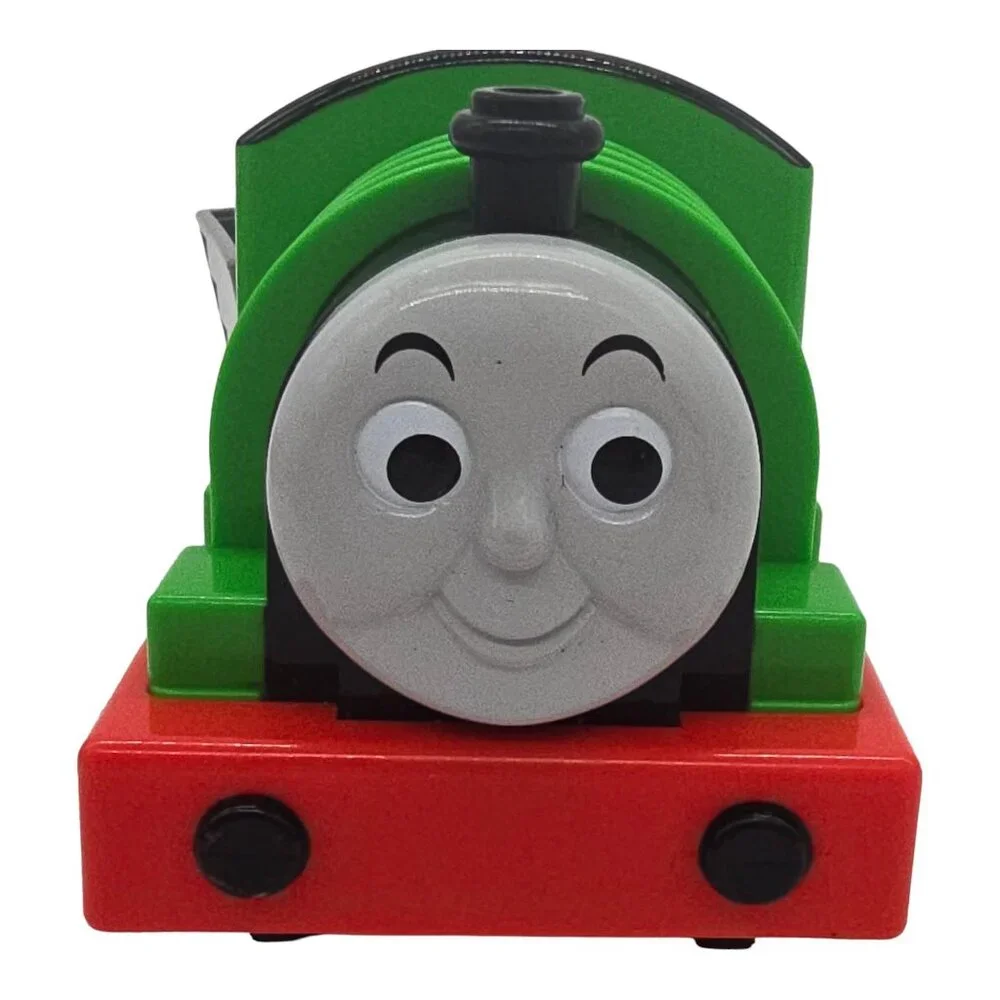 1998 TOMY Percy Train with Cargo Car Thomas & Friends Push Along Trackmaster Toy